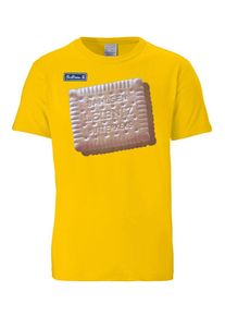logoshirt, Herren T-Shirt 'Leibniz Keks', Gelb