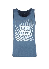 Q/S Designed By, Herren Tanktop 'Laid Back', Himmelblau / Weiß