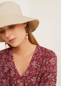 Mango, Damen Bluse 'Loli', Rubinrot / Weiß