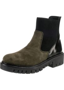 kmb. KMB, Damen Chelsea Boots, Oliv / Schwarz
