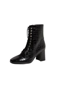 EDITED, Damen Schn&uuml;rstiefelette 'Edina', Schwarz
