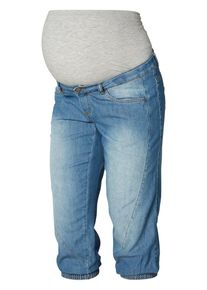 MAMALICIOUS, Damen Denim-Umstands-Caprihose, Blau