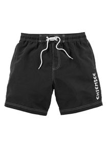 Chiemsee, Herren Badeshorts, Schwarz / Weiß
