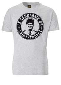 logoshirt, Herren T-Shirt, Hellgrau / Schwarz