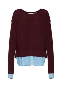EDC by Esprit, Damen Pullover, Blue Denim / Merlot