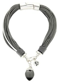 sweet deluxe, Damen Armband 'Tony', Grau / Silber