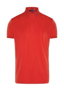 J. Lindeberg J.Lindeberg, Herren Shirt, Neonblau / Feuerrot