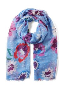 Tom Tailor, Damen Schal, Hellblau / Dunkellila / Pink / Rot / Weiß