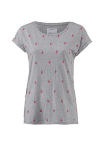 armedangels, Damen T-Shirt, Graumeliert / Cranberry