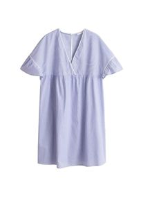 Mango, Damen Kleid 'Erizo-h', Royalblau / Weiß