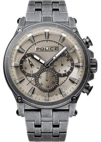 Police, Herren Uhr 'Taman, PL15920JSQU.20M', Ecru / Silbergrau