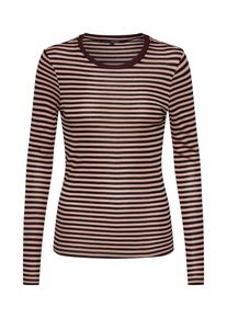 Véro Moda VERO MODA, Damen Langarm Shirt 'VITA', Blau / Weinrot