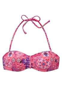 Buffalo, Damen B&uuml;gel-Bandeau-Top 'Happy', Dunkellila / Pink