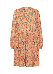 Vila, Damen Kleid 'VIPAILO', Türkis / Apricot / Dunkelorange / Weiß