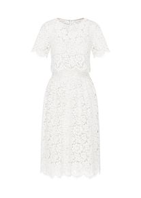 Apart, Damen Spitzenkleid mit J&auml;ckchen mit verstellbaren Spaghettitr&auml;gern, Creme