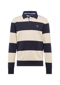 Gant, Herren Polo 'The Original Barstripe Heavy Rugger', Schwarz / Eierschale