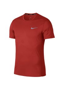 Nike, Herren Laufshirt 'Miler', Hellgrau / Hellrot