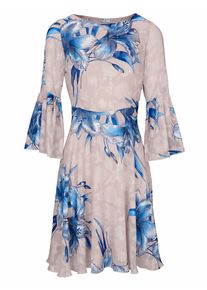 Heine, Damen Kleid, Beige / Blau / Rosa