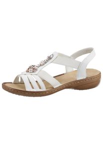 Rieker, Damen Riemchensandale, Weiß