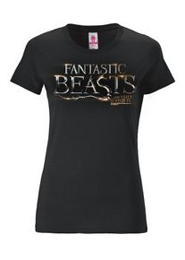logoshirt, Damen T-Shirt 'Phantastische Tierwesen', Schwarz