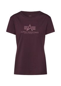 Alpha Industries, Damen Shirt 'New Basic T Wmn', Burgunder
