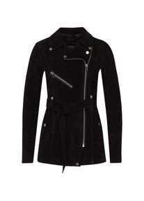 Freaky Nation, Damen Lederjacke mit Gürtel 'Modern Times', Schwarz