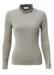 Heine, Damen Stehkragenpullover, Silbergrau