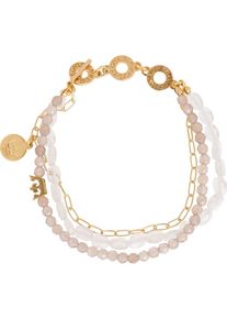 Sence Copenhagen, Damen Armband, Gold / Altrosa / Weiß