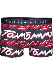 Tommy Hilfiger, Herren Boxershort 'TRUNK BOLD TYPE', Navy / Rot / Wei&szlig;