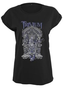 Merchcode, Damen T-Shirt 'Trivium Durga', Helllila / Schwarz