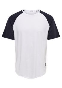 Only & Sons Only & Sons, Herren T-Shirt, Schwarz / Weiß