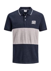 Jack & Jones JACK & JONES, Herren Poloshirt, Nachtblau / Grau