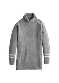 Hollister, Damen Kleid 'SWEATER DRESS', Grau / Weiß