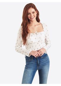Hollister, Damen Bluse, Mischfarben / Weiß
