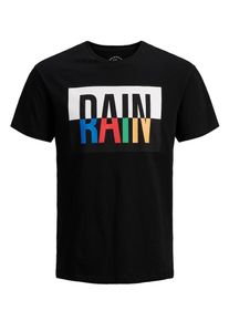 Jack & Jones JACK & JONES, Herren T-Shirt, Himmelblau / Hellrot / Schwarz