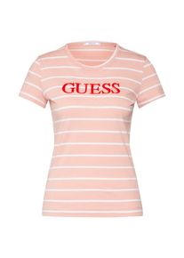 Guess, Damen T-Shirt, Rosa / Rot / Weiß