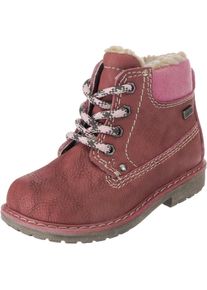 BE MEGA, M&auml;dchen Winterstiefel, Dunkelbeige / Eosin / Dunkelpink / Wollwei&szlig;