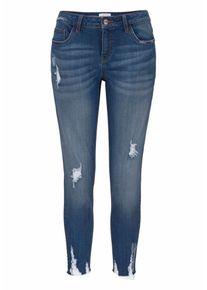 Aniston, Damen R&ouml;hrenjeans, Dunkelblau