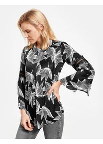 Gerry Weber, Damen Bluse, Schwarz / Weiß