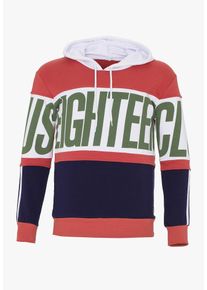 PLUS EIGHTEEN, Herren Pullover, Helllila / Dunkelorange / Hellrot / Offwhite