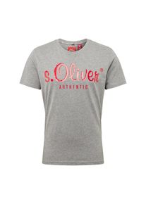 s.Oliver RED LABEL, Herren Shirt, Graumeliert / Rot