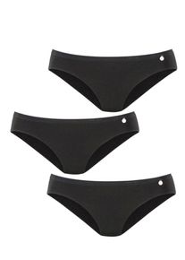 Lascana, Damen Slips (3 St&uuml;ck), Schwarz