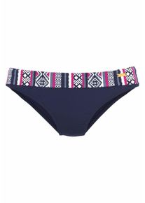 Lascana, Damen Bikini-Hose, Navy / Pink / Weiß