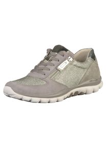 Gabor, Damen Sneaker, Taupe / Rauchgrau / Silber