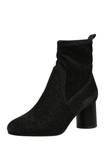 Only, Damen Stiefelette 'BIMBA HEELED TUBE GLITTER BOOTIE', Schwarz