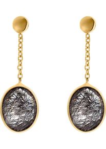 Christ, Damen Ohrhänger '87482308', Gold / Dunkelgrau