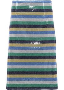 Tommy Hilfiger, Damen Rock, SEQUIN STP / JELLY BEAN, Blau / Dunkelgelb / Dunkelgr&uuml;n / Schwarzmeliert / Naturwei&szlig;