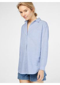 New Look, Damen Bluse '06.10 WW SLUB O/HEAD SHIRT P264', Hellblau
