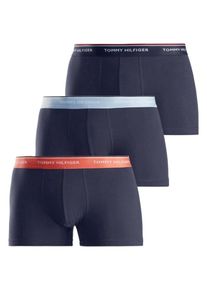 Tommy Hilfiger Underwear, Herren Boxershorts 'Trunk', Navy / Hellblau / Koralle