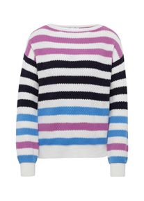 Tom Tailor, Damen Pullover, Nachtblau / Himmelblau / Lila / Weiß